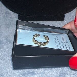 Elegant Gold-Tone Braided Toe Ring